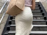 【レーススカートＯＬ】ダイナマイトお尻をレースタイトスカートが隠す。爆尻エロ尻の典型的なサイズ【470】