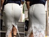 《編み編みデザインから透けまくるパンティー》 No.1078【ムッチリBODYのデカ尻OLの着衣尻はエロい！】&nbsp;