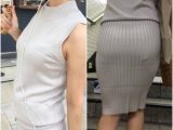 《背筋ピン！デカパイ人妻の着衣尻》 No.1086【美しいBODYラインを保った都会のセレブ妻のリブニットスカート姿】&nbsp;