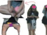 【４K】※閲覧注意※ギャル2人組のエグいパンチラ♡