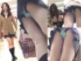 エロい透けPがモロ見え！ 買い物中の無防備な下半身を粘着パンチラ盗撮