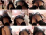 透けエロTバック美少女がめくられ生尻モロ出し～大胆M字で恥部丸見え！Tバックニーハイ女子編