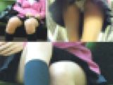 可愛い女子学生電車内&階段でのツルツル太ももからのモロパンチラ45