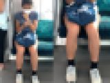 日焼け肌がエロい健康的な生脚お姉さん（後編）