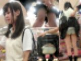 高画質無修正】前代未聞！危険過ぎ前からめくり！美少女のくっきりスジPお披露目14連めくり42