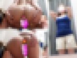 【隠密の試着室】☆開尻された奥に光る美アナルがたまらない！