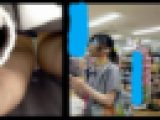 【 スマホで逆さ撮り116】あの有名アーティスト激似の眼鏡美人 可愛らしいワンピース内のパンティ撮られる【素人盗撮】