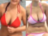 【フルHD】プールとビーチの乳揺れ巨乳