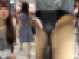 4K bomb_k025 超絶美人☆膝上ギンガムチェックワンピJDの重ねinサテンピンクP　エスカめくり
