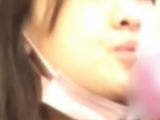 ❤️電車の中でいやらしい飲み方ご●くん美人JD❤️［動画］