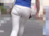 【再販】【FHD高画質】 最高の履きこなし　白パンママ