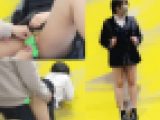【粘着痴漢】ダメダメ言う割に感じまくる超敏感な巨乳J○！ムチムチなカラダは抱き心地最高で速攻で昇天＆中出し！
