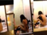 ガチ！美女が脱衣所で服を脱ぐ。細いお尻がキュート過ぎて萌えます