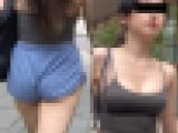 【フルHD】ノーブラ乳揺れ巨乳！強烈な肉尻