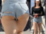 高画質 美尻！超美人のむっちりハミ尻