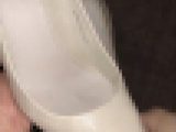 先輩社員Mさんのパンプスにぶっかけ