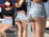 高画質 美尻！超美人のむっちりハミ尻２