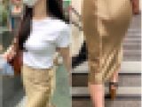 《Part2・サテン生地は下半身を晒して誘惑してくる》 No.2212【ゴールドスカートと白Tから浮き出る美乳も強烈なセレブ美人