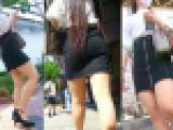 No.679ミニスカ美脚のまぶしさから目が離せないプリッとしたお尻も無視できないお嬢さん