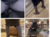 【 スマホで逆さ撮り139】黒タイツやレギンス越しのパンティは最高のおかず！お姉さん達のスカート内晒すよ！【オマケ含め4名収録】
