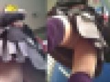 会社の同僚とコンビニ休憩中パンチラ撮影　01