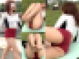 高画質 公園の肉尻ブルマ美人２ マンスジはみ尻