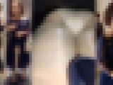 4K bomb586 披露宴用ドレスの童顔美人お姉さんのスケスケレース白P　エスカめくり