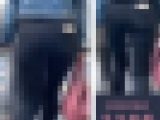 【1155】ダックスフンダーでも上質な黒パンならイイ感じになる事をワタシは知っている！ピチピチ黒スキニーパンツ女子