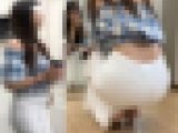 高画質 可愛い美人の透け尻透けパン！Ｔバックが！