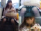 電車内盗撮】黒スト越し透けPモロ見え美女のパンチラ盗撮動画