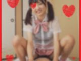 【制服コス×中出し】貧乳口リの美少女が制服コスでご奉仕♥小柄な体にナマ中出し♥