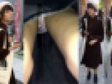4K bomb747 激カワアイドル顔のお嬢様JDのピンクサテン生パンティ　エスカめくり