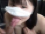 【個人】「洗ってないチンポ美味しい♡」好欲JDの淫乱フェラ！車内！