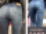 【1197】ワイルドキューピーちゃんの巨尻ガン見タ～イム！この動く歩道…終点なんか無くて構わない！ピチピチスキニージーンズ女子