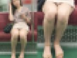 エロすぎるミニスカ美脚を組んで座る性格良なセクシー美女（後編）
