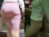 【ピンクタイスカ】透けるぐらい薄いスカートのデカ尻OL6