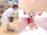 美人妻の丸見え神アングル♡ノーブラ巨乳までくっきり♡【素人／逆さ撮り】