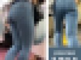 【1211】そのプリパツな下半身…まるで蒼いシャウ〇ッセン！ピチピチスキニージーンズ女子