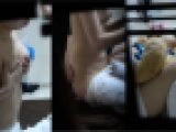 カーテン全開。きもふもふ美女が同棲中。彼氏のボディタッチが生々しい私生活。。