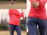 400M専門 陸上女子 自粛自主トレ中のロンタイ盗撮