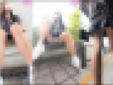 【縦型動画】小型カメラを買ったので、制服J.Kを盗撮してみた （3）路上座り→上り階段→立体駐車場