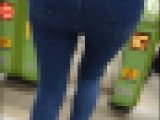 【食べ頃ヒップ】20代細身OLスキニーデニム尻23
