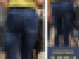 【1224】その頭部からつま先にかけてのシルエット…まるでグー○ルマップのピン！ピチピチスキニージーンズ女子（後編）