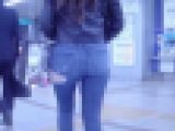 スタイル抜群セクシー美女が超ピタピタのスキニーデニム履いて美巨尻ふって歩いてるよ