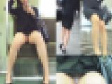 電車内エロスーツ美人OLさんのスト透けP盗撮