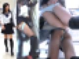 可愛い制服女子のピンクの尻穴まで晒された痴漢行為。抵抗出来ず受ける辱め編