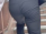 パンティラインを見せつける素人ＯＬ！パッツンした自慢の美巨尻をムニュらせて男を誘惑！ 下品なパンツスーツ ＯＬ編