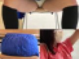 自習室盗撮 ミニスカテニスウェア姿のまま勉強しに来る子1