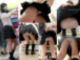【鬼畜スカートめくりvol46】前からめくりにしゃがみ中めくり！突き出し生尻モロ出し12連めくり～