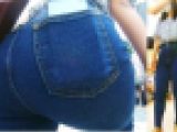 No.805巨尻と太もものムッチリとしたハリがスキニーデニムからあふれて止まらないお嬢さん